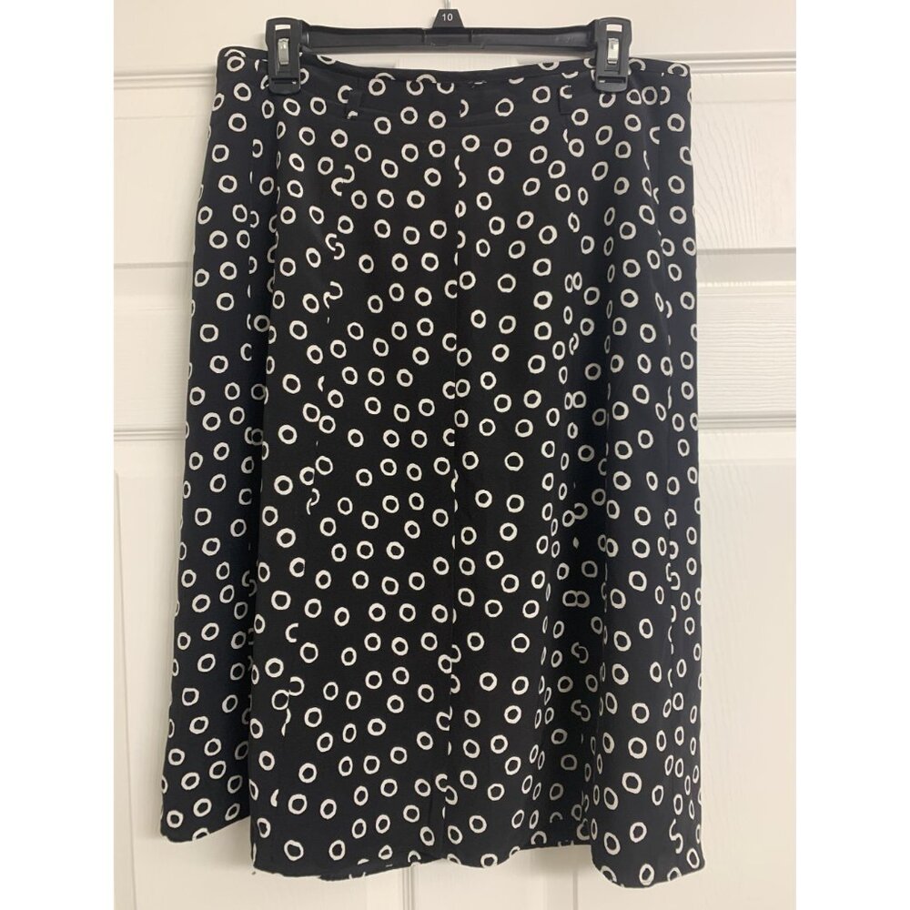 Pendleton 100 % Silk A Line Polka Dot Skirt Size 12